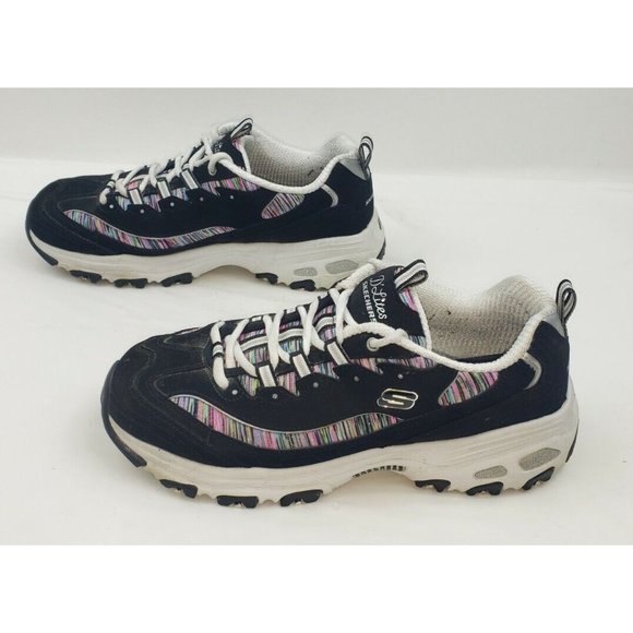Skechers D’Lites Interlude Shoes Black Air Cooled Memory Foam 11978W Womens 9.5 - Picture 3 of 9